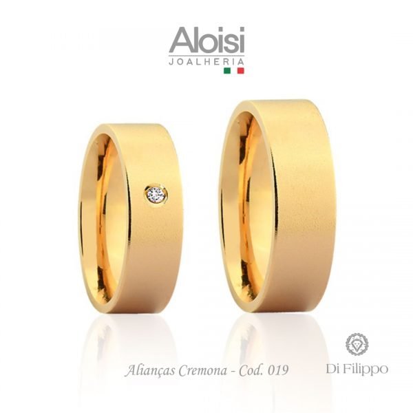 Alianças Casamento Ouro Amarelo 18k - Cremona -Di Filippo