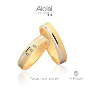 Alianças Casamento Ouro Amarelo 18k - Cuore -Di Filippo