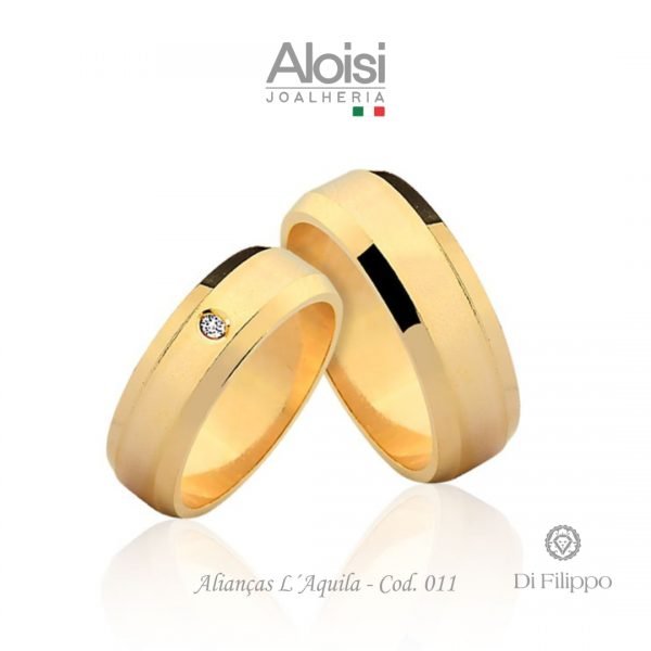 Alianças Casamento Ouro Amarelo 18k - Laquila -Di Filippo
