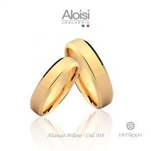 Alianças Casamento Ouro Amarelo 18k - Milano -Di Filippo
