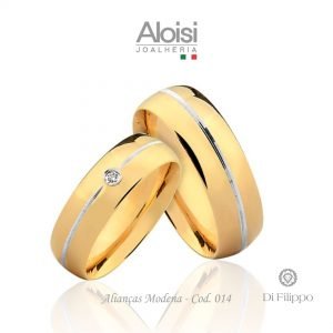 Alianças Casamento Ouro Amarelo 18k - Modena - Di Filippo