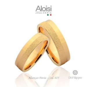 Alianças Casamento Ouro Amarelo 18k - Pavia - Di Filippo