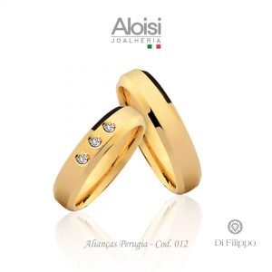 Alianças Casamento Ouro Amarelo 18k - Perugia - Di Filippo