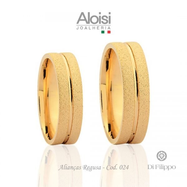 Alianças Casamento Ouro Amarelo 18k - Ragusa -Di Filippo