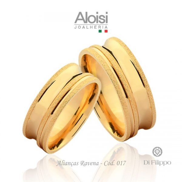 Alianças Casamento Ouro Amarelo 18k - Ravena - Di Filippo