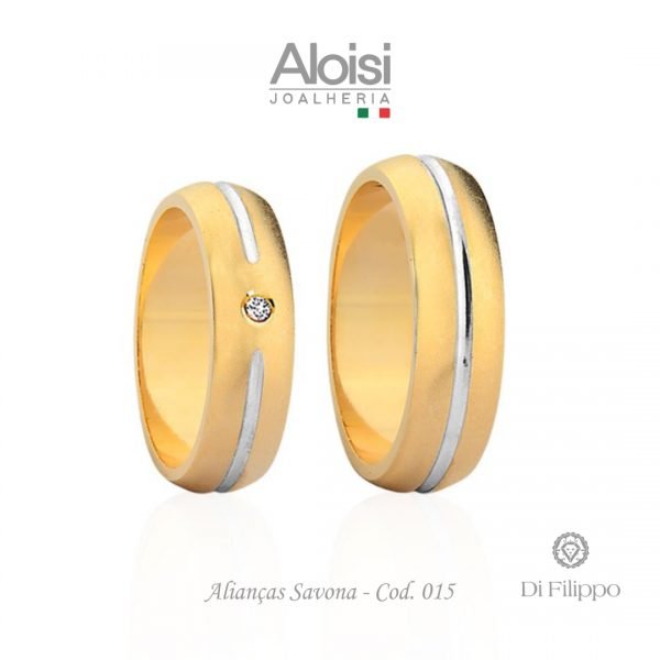 Alianças Casamento Ouro Amarelo 18k - Savona - Di Filippo