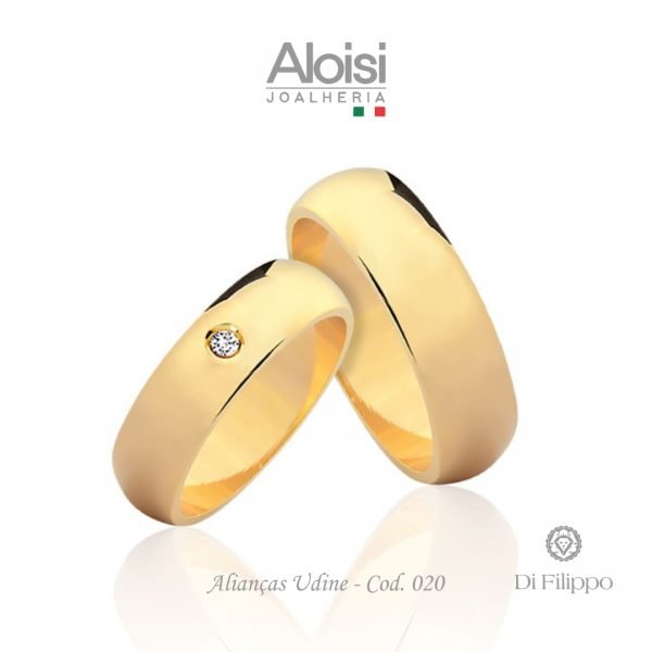 Alianças Casamento Ouro Amarelo 18k - Udine -Di Filippo