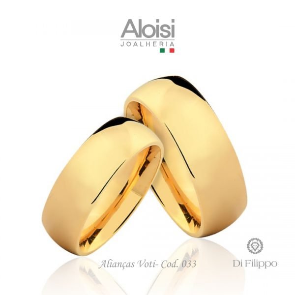 Alianças Casamento Ouro Amarelo 18k - Voti -Di Filippo